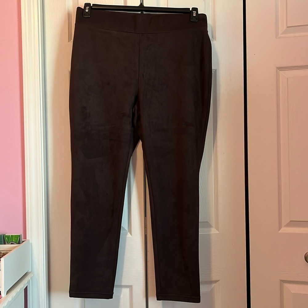 Faux suede brown leggings